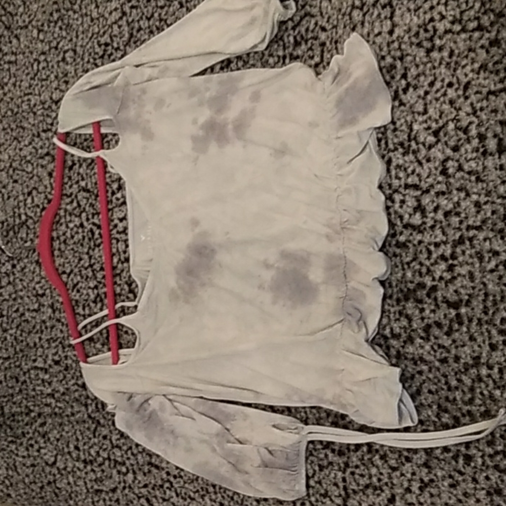 Large American eagle off the shoulder top